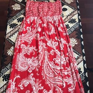Strapless Red Dress